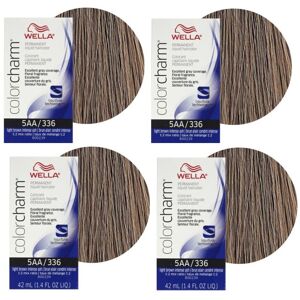 (5AA - pack of 4) Wella 6AA Dark Blonde Intense Ash Color Charm Permanent Liquid (5AA - pack of 4) Wella 6AA Dark Blonde Intense Ash Color Charm Permanent Liquid