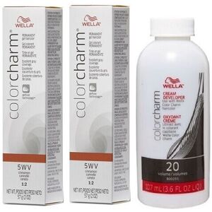 (5WV(2)+Dev(Vol.20)3.6oz) Wella Color Charm 5WV Cinnamon Permanent Gel Haircolor (5WV(2)+Dev(Vol.20)3.6oz) Wella Color Charm 5WV Cinnamon Permanent Gel Haircolor