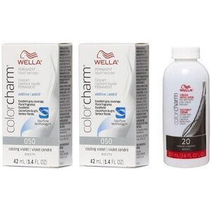 (O50 (2x), Dev (Vol.20) 3.6oz) Wella Color Charm T35 Beige Blonde Permanent Liqu (O50 (2x), Dev (Vol.20) 3.6oz) Wella Color Charm T35 Beige Blonde Permanent Liqu