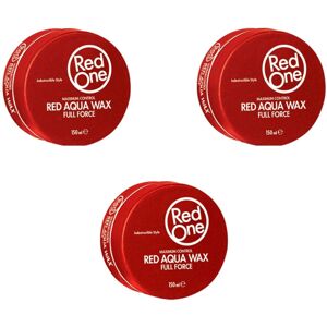 Unbranded 3x Red One Maximum Control Red Aqua Hair Wax Full Force 150ml - Water-Soluble, L Unbranded 3x Red One Maximum Control Red Aqua Hair Wax Full Force 150ml - Water-Soluble, L
