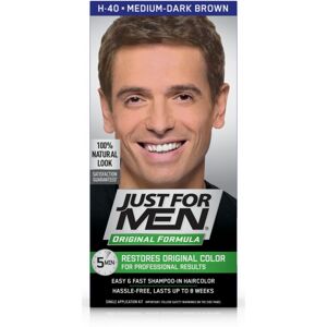 Just For Men H40 Medium Dark Brown Hair Colour - Target Grey, Lasts 6 Weeks Just For Men H40 Medium Dark Brown Hair Colour - Target Grey, Lasts 6 Weeks