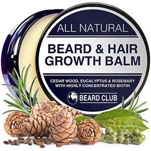 Beard Club All Natural Beard Balm For Beard & Hair Growth With Biotin, Cedar Wood, Eucaly Beard Club All Natural Beard Balm For Beard & Hair Growth With Biotin, Cedar Wood, Eucaly
