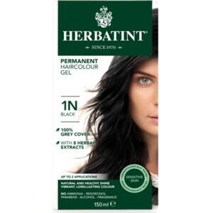 Herbatint 1N Black Permanent Hair Colour Gel - Ammonia-Free, Plant Extracts, 150 Herbatint 1N Black Permanent Hair Colour Gel - Ammonia-Free, Plant Extracts, 150