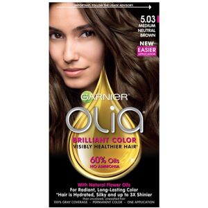 Garnier Olia Oil Powered Permanent Hair Color, 5.03 Medium Neutral Brown, 1 Kit Garnier Olia Oil Powered Permanent Hair Color, 5.03 Medium Neutral Brown, 1 Kit