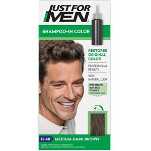 Just for Men Shampoo-In Haircolor, Gray Men's Hair Color - H-40 Medium, Dark Bro Just for Men Shampoo-In Haircolor, Gray Men's Hair Color - H-40 Medium, Dark Bro