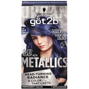 Schwarzkopf Got2b Metallics Permanent Hair Color, M67 Blue Mercury Schwarzkopf Got2b Metallics Permanent Hair Color, M67 Blue Mercury