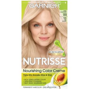 Garnier Nutrisse Nourishing Hair Color Creme, 111 Extra-Light Ash Blonde (White Garnier Nutrisse Nourishing Hair Color Creme, 111 Extra-Light Ash Blonde (White