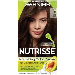 Garnier Nutrisse Nourishing Hair Color Creme, 41 Dark Nude Brown, 1 kit Garnier Nutrisse Nourishing Hair Color Creme, 41 Dark Nude Brown, 1 kit