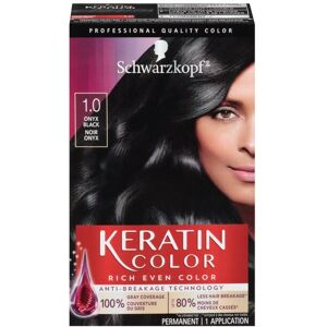 Schwarzkopf Keratin Color Permanent Hair Color Cream, 1.0 Black Onyx Schwarzkopf Keratin Color Permanent Hair Color Cream, 1.0 Black Onyx