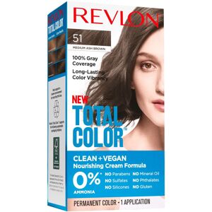 Revlon Total Permanent Hair Color, Clean and Vegan, 100% Gray Coverage Dye, 51 M Revlon Total Permanent Hair Color, Clean and Vegan, 100% Gray Coverage Dye, 51 M