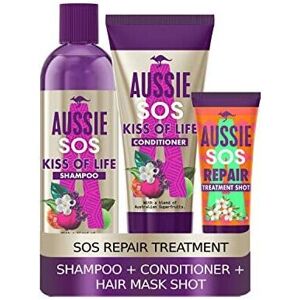 Aussie SOS Shampoo And Conditioner Set + Intense Shot Hair Mask for Dry Damaged Aussie SOS Shampoo And Conditioner Set + Intense Shot Hair Mask for Dry Damaged