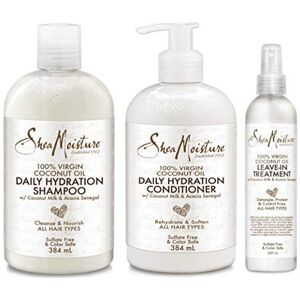 Shea Moisture 100% Virgin Coconut Oil TRIO BUNDLE Daily Hydration Conditioner 13 Oz, Daily Hy Shea Moisture 100% Virgin Coconut Oil TRIO BUNDLE Daily Hydration Conditioner 13 Oz, Daily Hy