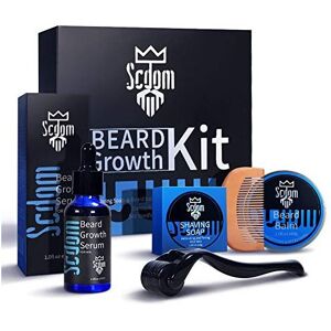Beard Growth Kit, Scdom Grow a Beard Kit for Men with Titanium Derma Roller + Be Beard Growth Kit, Scdom Grow a Beard Kit for Men with Titanium Derma Roller + Be