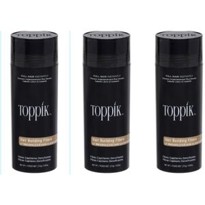 Toppik Hair Building Fibres - Light Brown, 27.5g (Pack of 3) for fuller, thicker Toppik Hair Building Fibres - Light Brown, 27.5g (Pack of 3) for fuller, thicker