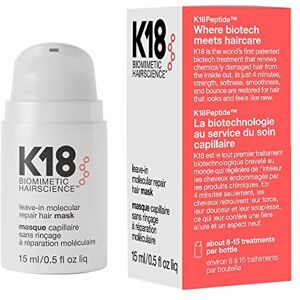 K18 Leave-In Repair Hair Mask, 15ml K18 Leave-In Repair Hair Mask, 15ml