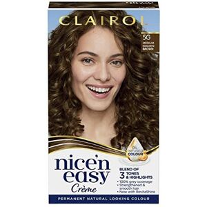 Clairol Nice'n Easy Crème, Natural Looking Oil Infused Permanent Hair Dye, 5G Medium Gol Clairol Nice'n Easy Crème, Natural Looking Oil Infused Permanent Hair Dye, 5G Medium Gol