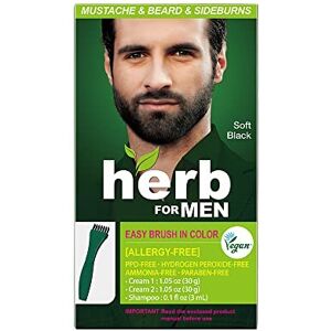 HerbForMen Herb For Men PPD & Ammonia Free Mustache & Beard Dye - Vegan, Odorless, Skin-Saf HerbForMen Herb For Men PPD & Ammonia Free Mustache & Beard Dye - Vegan, Odorless, Skin-Saf