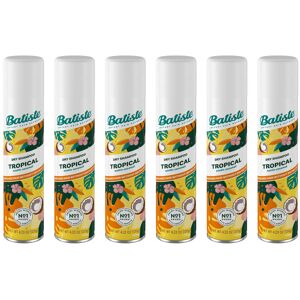 Batiste Dry Shampoo - Tropical, 200ml (Pack of 6) Batiste Dry Shampoo - Tropical, 200ml (Pack of 6)