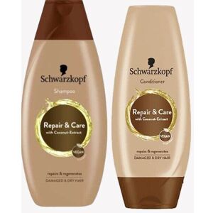 Schwarzkopf Repair & Care Shampoo & Conditioner Set - Vegan, Silicone-Free, Repa Schwarzkopf Repair & Care Shampoo & Conditioner Set - Vegan, Silicone-Free, Repa