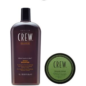 American Crew Daily Moisturizing Shampoo 1000ml and Forming Cream 85g American Crew Daily Moisturizing Shampoo 1000ml and Forming Cream 85g