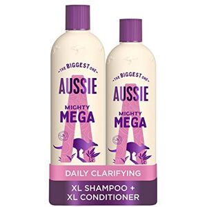 Aussie Mega Shampoo and Conditioner Set For Dry Damaged Hair, Vegan Shampoo And Aussie Mega Shampoo and Conditioner Set For Dry Damaged Hair, Vegan Shampoo And