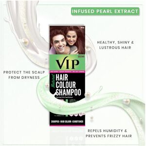 Unbranded VIP 5-In-1 Natural Hair Color Dye Shampoo Conditioner Healthy Hair Brown - 180ml Unbranded VIP 5-In-1 Natural Hair Color Dye Shampoo Conditioner Healthy Hair Brown - 180ml