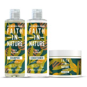 Faith in Nature Natural Curly Hair 3 Piece Bundle: 400ml Shampoo & Conditioner & 300ml Hair Mask Faith in Nature Natural Curly Hair 3 Piece Bundle: 400ml Shampoo & Conditioner & 300ml Hair Mask