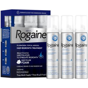 Unbranded Men's Rogaine Minoxidil Hair Regrowth Treatment Foam, 3-Pack, 60g Each Unbranded Men's Rogaine Minoxidil Hair Regrowth Treatment Foam, 3-Pack, 60g Each