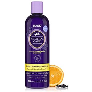 Hask Blonde Care Purple Toning Shampoo, for all shades of blonde, color safe, 355 mL, Hask Blonde Care Purple Toning Shampoo, for all shades of blonde, color safe, 355 mL,