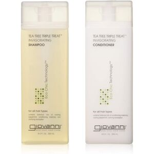 Giovanni Tea Tree Triple Treat Duo Set Shampoo & Conditioner 8.5 Oz Each Bottle Giovanni Tea Tree Triple Treat Duo Set Shampoo & Conditioner 8.5 Oz Each Bottle