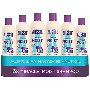 Aussie Shampoo 250ml Miracle Moist Pack of 6 cruelty-free Aussie Shampoo 250ml Miracle Moist Pack of 6 cruelty-free