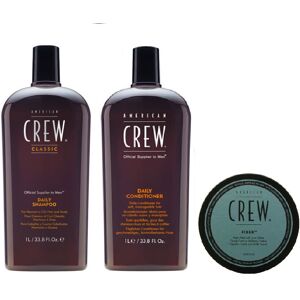 American Crew Daily Moisturizing Shampoo 1000ml, Conditioner 1000ml and Forming American Crew Daily Moisturizing Shampoo 1000ml, Conditioner 1000ml and Forming