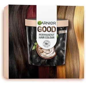 Garnier Good Permanent Hair Dye Premium Starter Kit, 2.0 Truffle Soft Black, Up To 100% Garnier Good Permanent Hair Dye Premium Starter Kit, 2.0 Truffle Soft Black, Up To 100%