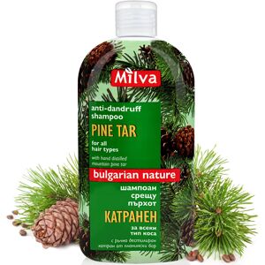 Milva Pine Tar Shampoo for Seborrheic Dermatitis - 200ml Natural Dandruff Shampoo - An Milva Pine Tar Shampoo for Seborrheic Dermatitis - 200ml Natural Dandruff Shampoo - An