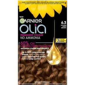 Garnier Olia Permanent Hair Dye, Up to 100% Grey Hair Coverage, No Ammonia, 60% Garnier Olia Permanent Hair Dye, Up to 100% Grey Hair Coverage, No Ammonia, 60%