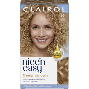 Clairol Nice'n Easy CrÃme, Natural Looking Oil Infused Permanent Hair Dye, 8G Me Clairol Nice'n Easy CrÃme, Natural Looking Oil Infused Permanent Hair Dye, 8G Me