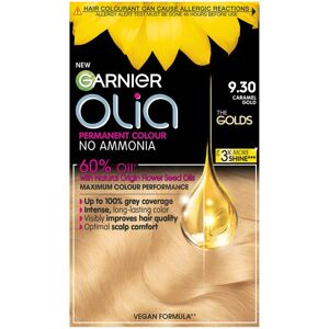Garnier Olia Gold 9.30, No Ammonia Permanent Hair Dye, Caramel Gold, 6 Count (Pa Garnier Olia Gold 9.30, No Ammonia Permanent Hair Dye, Caramel Gold, 6 Count (Pa