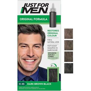 Just for Men Original Formula Dark Brown Black Hair Dye, Targets Only The Grey H Just for Men Original Formula Dark Brown Black Hair Dye, Targets Only The Grey H
