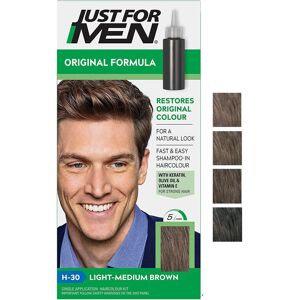 Just for Men Original Formula Light-Medium Brown Hair Dye, Targets Only The Grey Just for Men Original Formula Light-Medium Brown Hair Dye, Targets Only The Grey