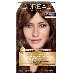 L’Oréal Paris LOreal Paris Superior Preference Fade-Defying + Shine Permanent Hair Color, 5CB L’Oréal Paris LOreal Paris Superior Preference Fade-Defying + Shine Permanent Hair Color, 5CB
