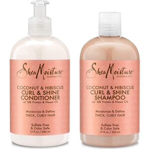 Shea Moisture Coconut Hibiscus Curl & Shine Shampoo 13Oz & Conditioner 13Oz (Set Shea Moisture Coconut Hibiscus Curl & Shine Shampoo 13Oz & Conditioner 13Oz (Set