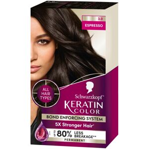 Schwarzkopf Keratin Color Permanent Hair Color, 3.0 Espresso, 1 Applic Schwarzkopf Keratin Color Permanent Hair Color, 3.0 Espresso, 1 Applic