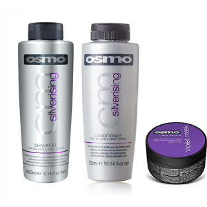 Osmo Silverising Shampoo 300ml, Conditioner 300ml and Violet Mask 300ml Osmo Silverising Shampoo 300ml, Conditioner 300ml and Violet Mask 300ml