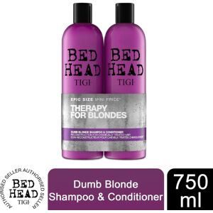 Bed Head TIGI Dumb Blonde Shampoo & Conditioner for Coloured Hair, 750ml Duo Bed Head TIGI Dumb Blonde Shampoo & Conditioner for Coloured Hair, 750ml Duo