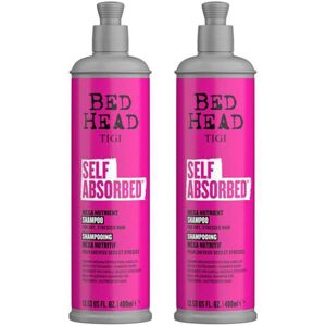 Bed Head By TIGI Self Absorb Nourishing Shampoo For Dry Stressed Hair 400ml, 2pk Bed Head By TIGI Self Absorb Nourishing Shampoo For Dry Stressed Hair 400ml, 2pk