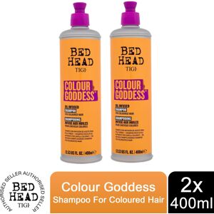 2x Bed Head by TIGI Colour Goddess Shampoo For Coloured Hair 400ml 2x Bed Head by TIGI Colour Goddess Shampoo For Coloured Hair 400ml