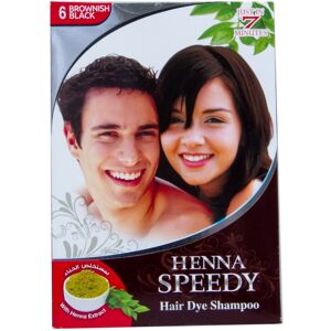 Unbranded Henna Speedy Hair Dye Shampoo - 6 Brownish Black 1 Box (12 Pack) Fast & Easy Unbranded Henna Speedy Hair Dye Shampoo - 6 Brownish Black 1 Box (12 Pack) Fast & Easy