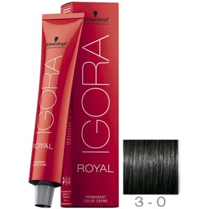 Schwarzkopf Professional Igora Royal Permanent Color Creme 3-0 Dark Brown 60 Schwarzkopf Professional Igora Royal Permanent Color Creme 3-0 Dark Brown 60