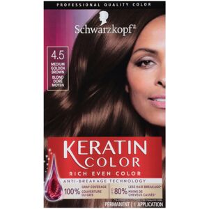Schwarzkopf Keratin Color Permanent Hair Color Cream 4.5 Medium Golden Brown Schwarzkopf Keratin Color Permanent Hair Color Cream 4.5 Medium Golden Brown