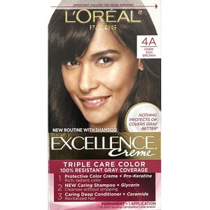 L’Oréal Paris L'Oreal Paris Excellence Cr?me Permanent Hair Color 4A Dark Ash Brown Pack of L’Oréal Paris L'Oreal Paris Excellence Cr?me Permanent Hair Color 4A Dark Ash Brown Pack of